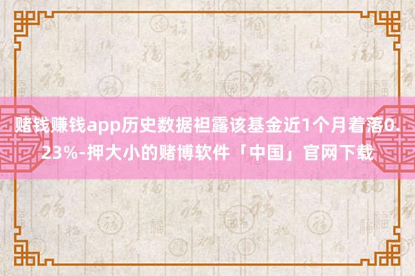 赌钱赚钱app历史数据袒露该基金近1个月着落0.23%-押大小的赌博软件「中国」官网下载