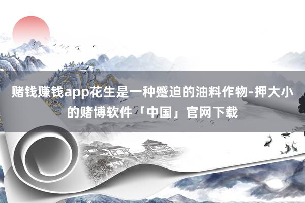 赌钱赚钱app花生是一种蹙迫的油料作物-押大小的赌博软件「中国」官网下载