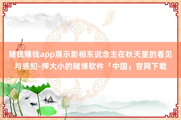 赌钱赚钱app展示影相东说念主在秋天里的看见与感知-押大小的赌博软件「中国」官网下载